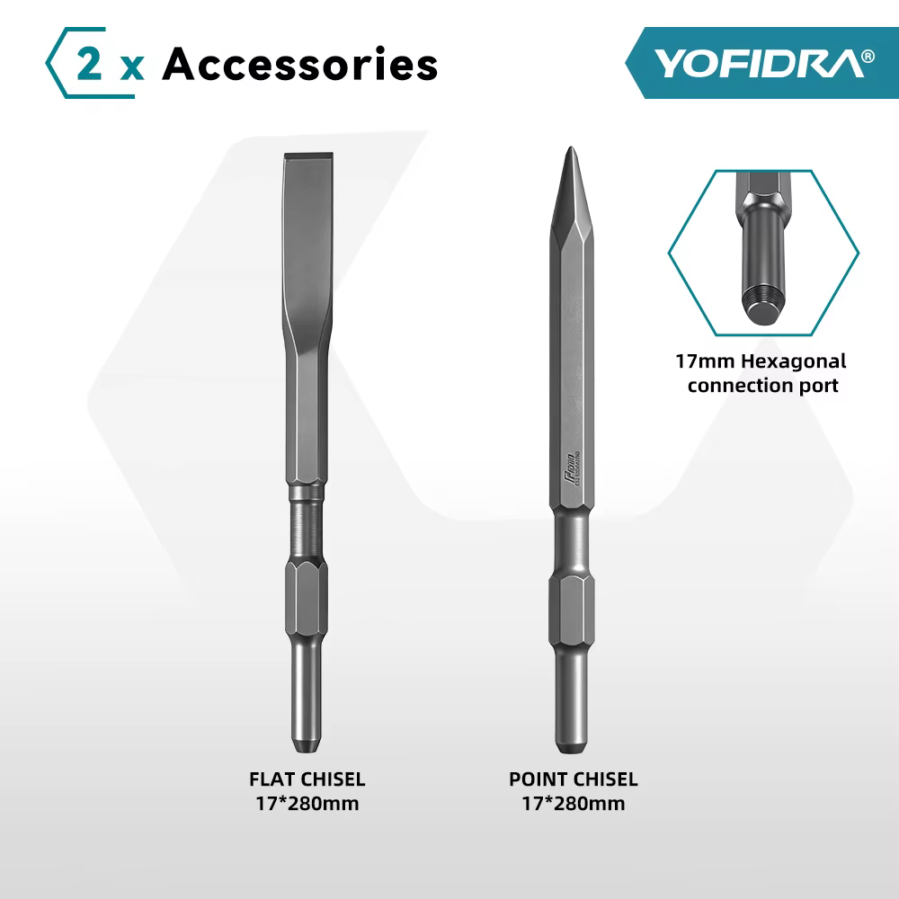 Marteau de démolition électrique sans fil YOFIDRA 6000W