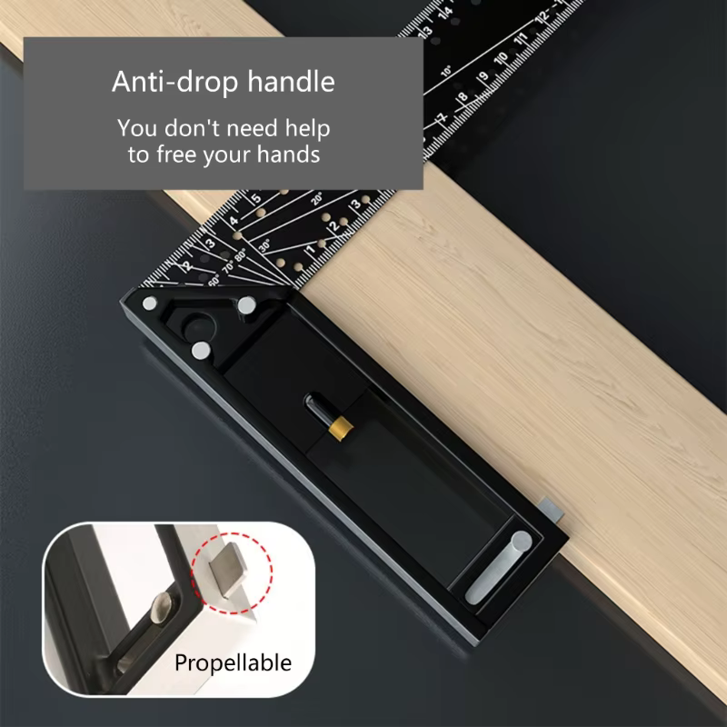 Règle droite carrée en aluminium pour charpentier