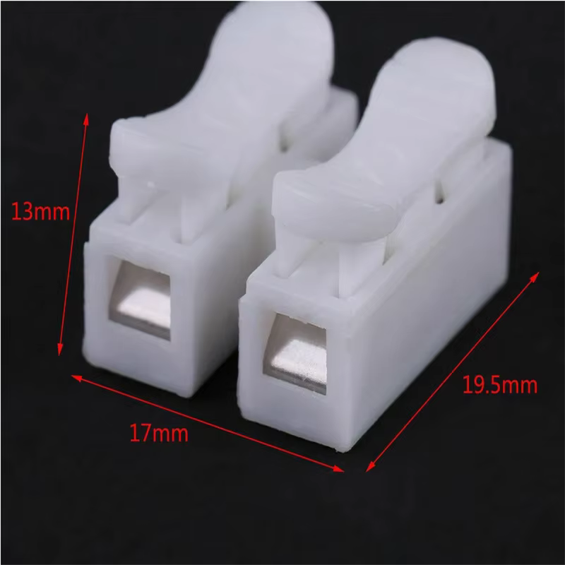 Boîte 55 pièces CH-2 connecteur rapide de fil à ressort 2p bornes à sertir électriques bloc pince de câble d'épissure bande Led facile à installer