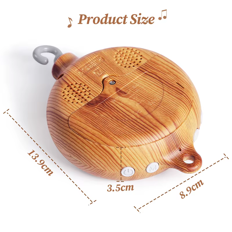 Boîte à musique rotative pour nouveau-nés, berceau pour bébé de 0 à 12 mois, hochet suspendu couleur bois, jouets musicaux apaisants, cadeau pour bébé