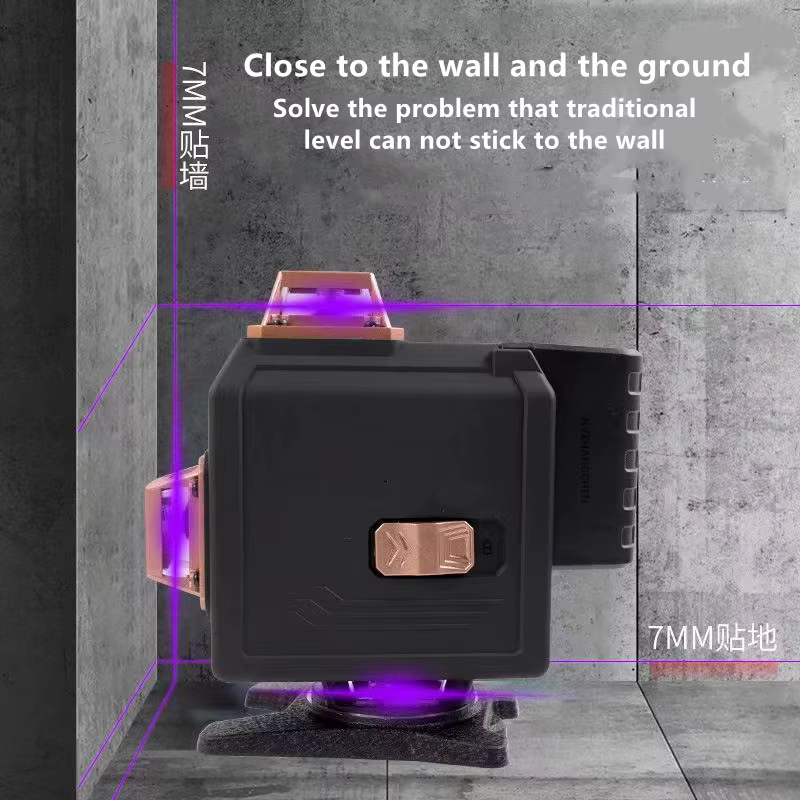 Niveau Laser 12/16 lignes 3/4D auto-nivelant 360 croix horizontale et verticale