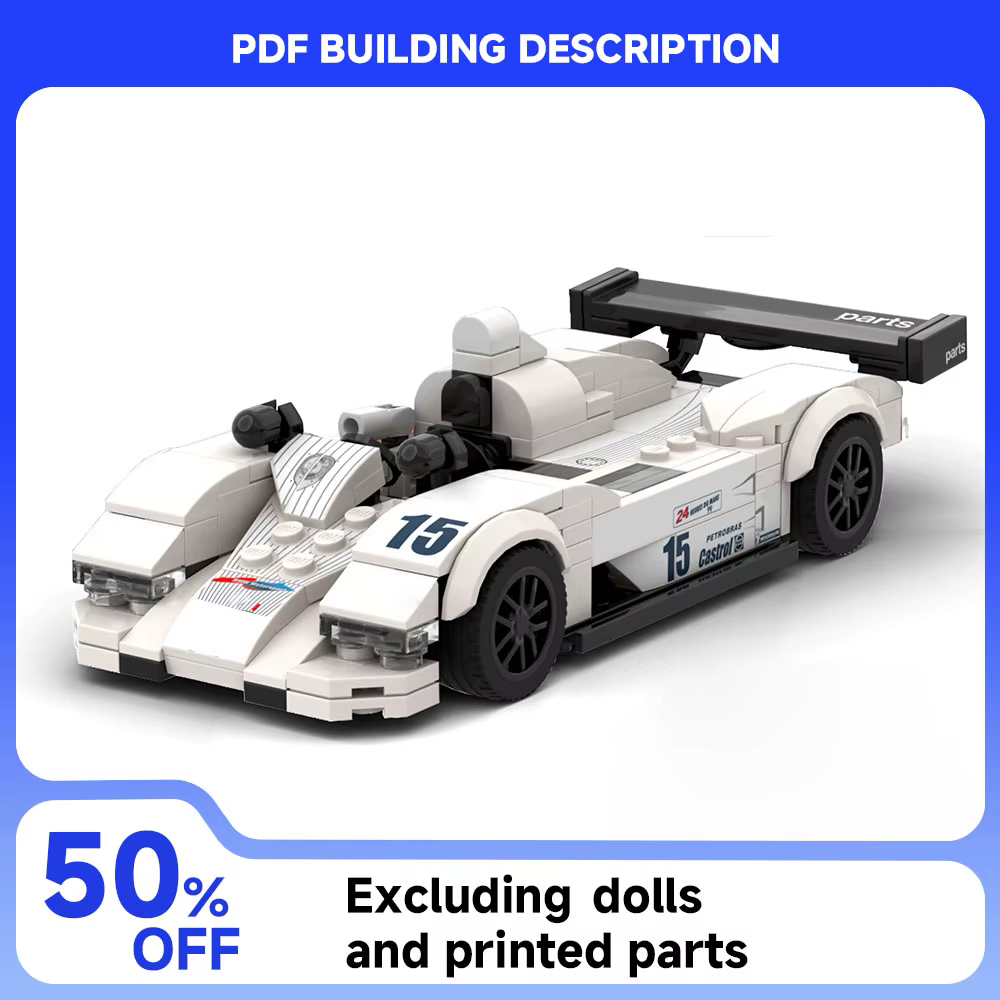 Nouveau MOC 1999 Le Mans vitesse ​ ​ Série V12 voiture de course LMR blocs de construction bricolage assemblage modèle