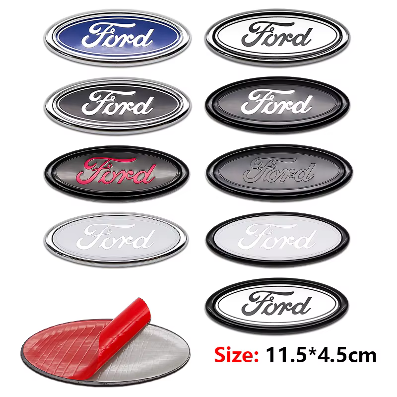 Emblème de coffre arrière Ford 11,5 cm 15 cm en ABS pour Ford Fiesta Ranger Mondeo Fusion Escape Edge Focus Mustang, accessoires