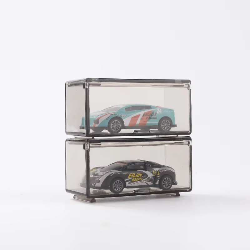 Boîte de rangement transparente pour voitures Hot Wheels 1/64, vitrine de présentation, anti-poussière, organisateur de parking, jouets pour garçons