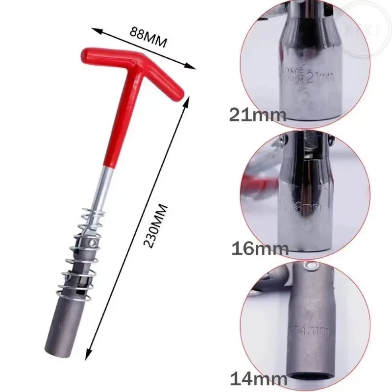Clé à douille de dépose de bougie d'allumage rotative à 360 degrés de haute qualité 14mm/16mm/21mm pour réparation automobile