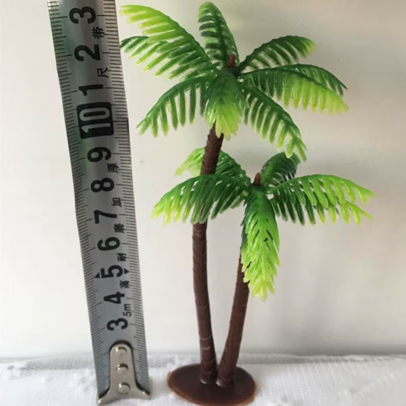 Mini plante de cocotier en plastique, 5 pièces, artisanat Micro paysage, décor d'aquarium, Figurines de bureau pour la maison