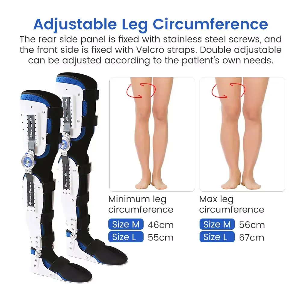 Stabilisateur d'articulation d'orthèse de soutien de pied de genou articulé de ROM