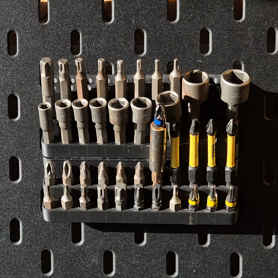 Support de rangement multifonctionnel autoportant pour embouts de tournevis SKADIS et petits accessoires