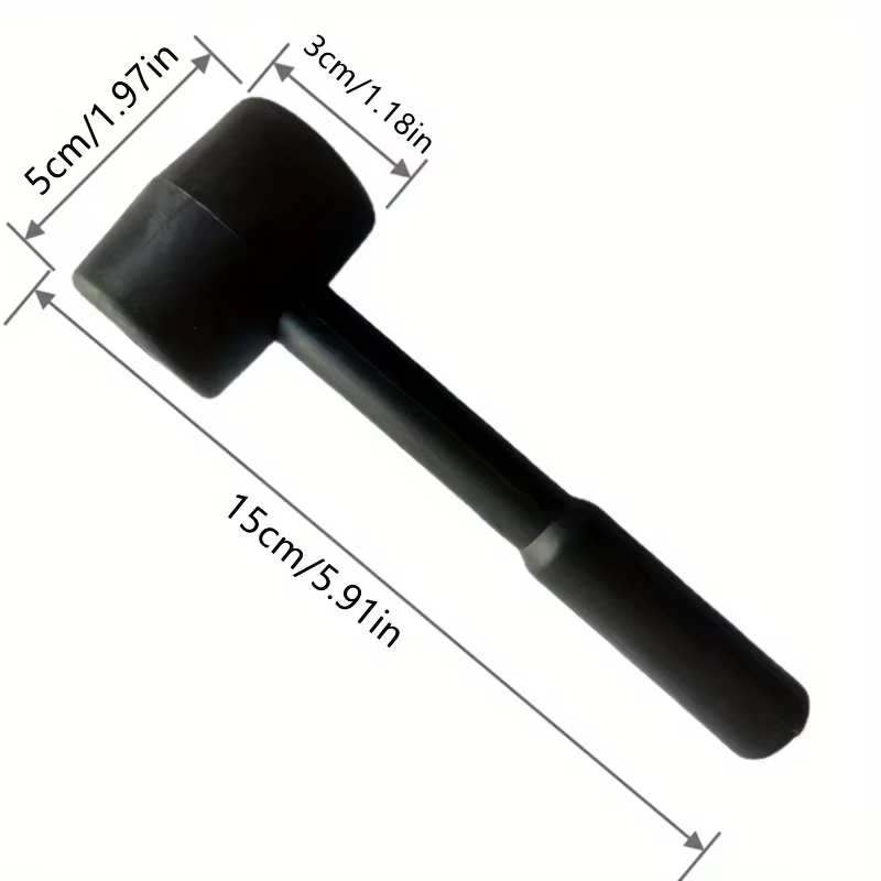 Maillet en caoutchouc noir – outil durable et polyvalent pour le bricolage