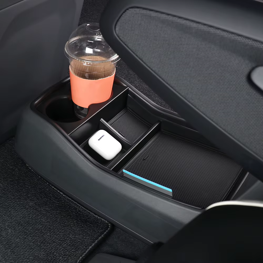 Boîte de rangement pour console centrale/support de gobelets
