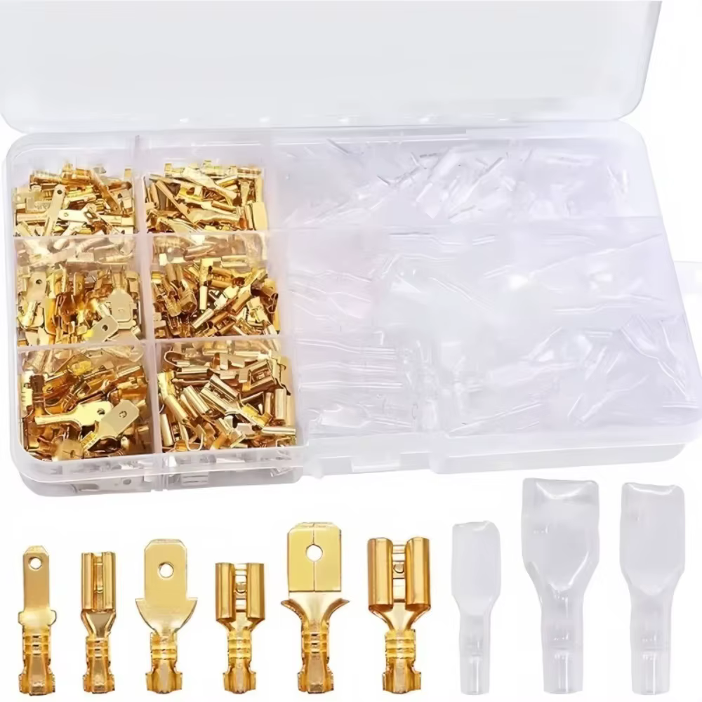 270 pièces/boîte – Kit combiné de connecteurs à sertir isolés et scellés transparents pour fils