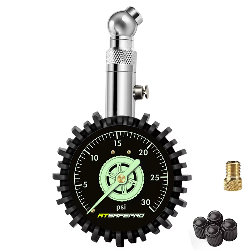 ATsafepro – jauge de pression des pneus, 15 Psi, 30 Psi, 60 Psi, vérificateur de mesure des pneus pour motos, outils de voiture, camion, ATV, SUV, vélo