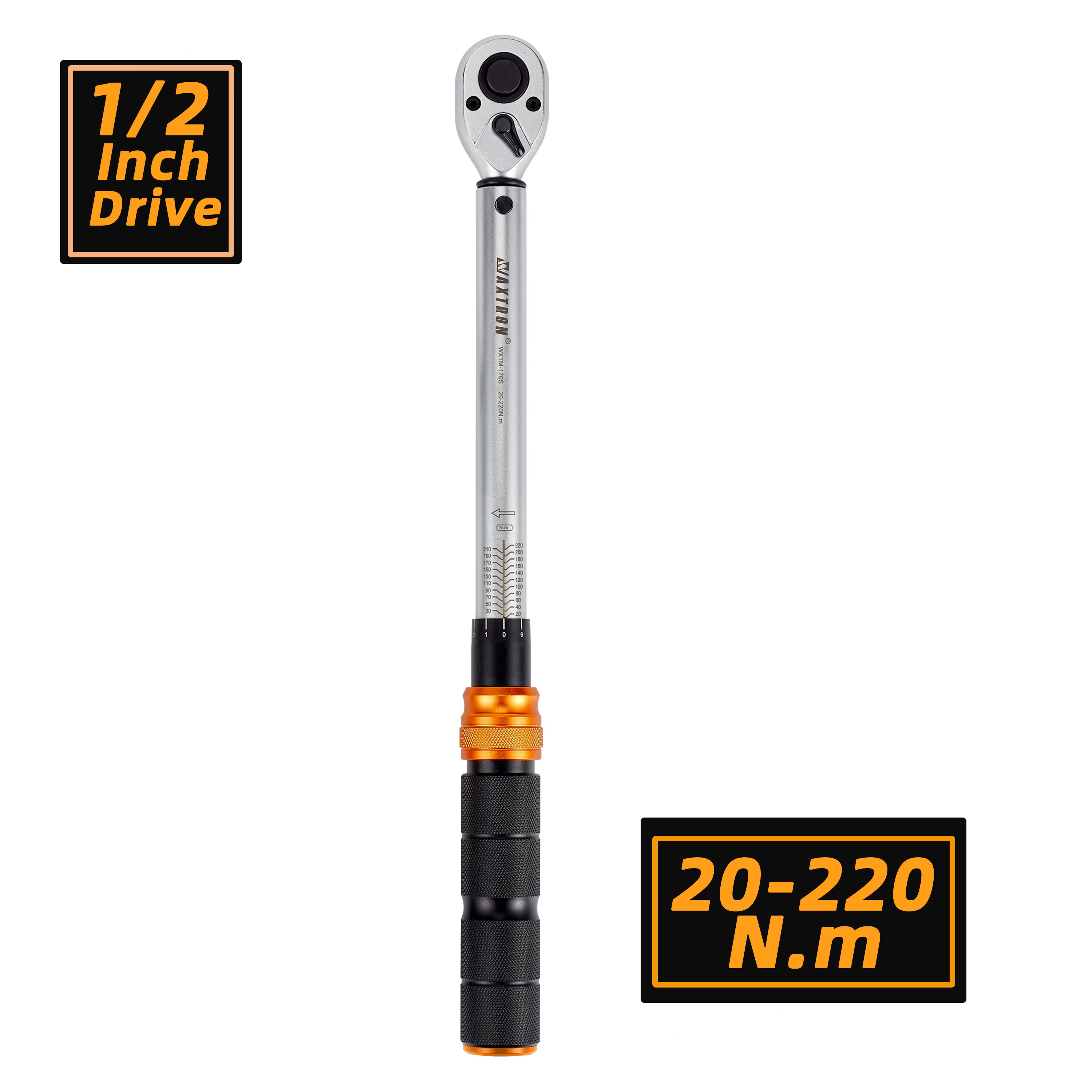 Clé dynamométrique Waxtron 1/4'' 3/8'' 1/2'' 1-220 N.m