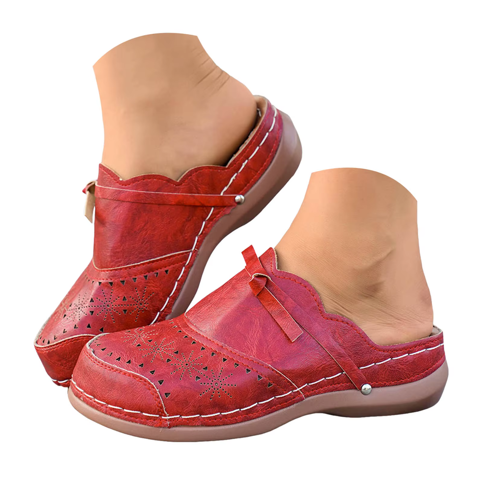Sandales orthopédiques pour femmes, sandales décontractées à plateforme compensée avec soutien de la voûte plantaire, ajourées, légères, chaussures tendance pour femmes