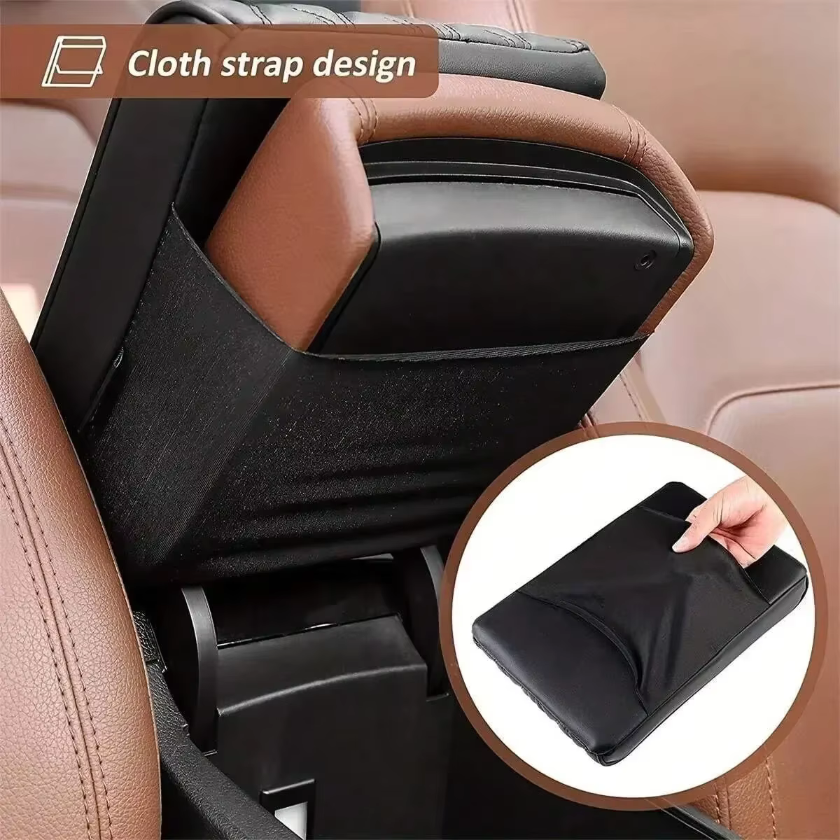 Accoudoir de voiture boîte coussin accoudoir bras central hauteur coussin boîte de rangement accoudoir de voiture boîte housse de protection toute l'année universelle