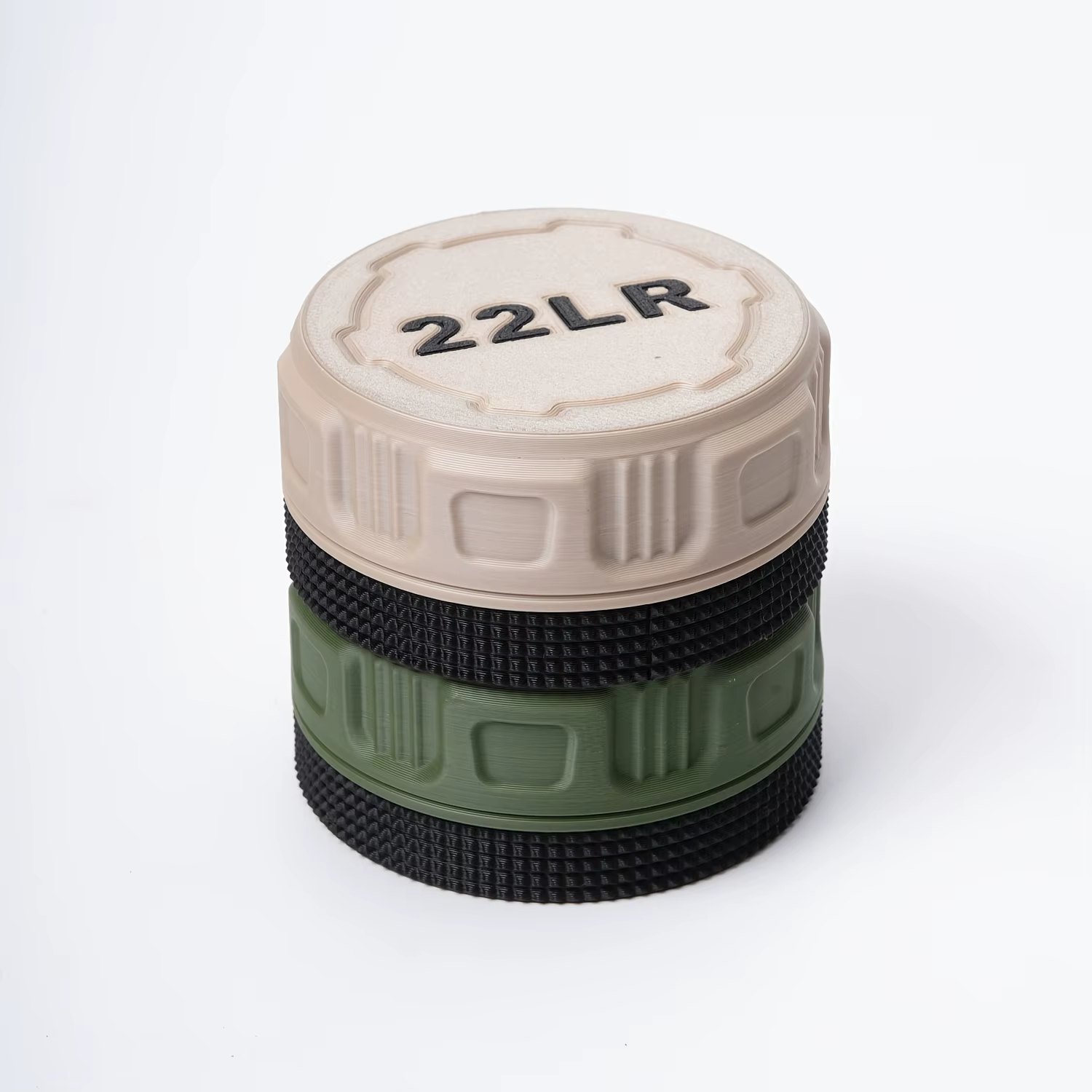 Boîte de rangement pour munitions miniature avec couvercle à visser (calibre 22LR) Compacte