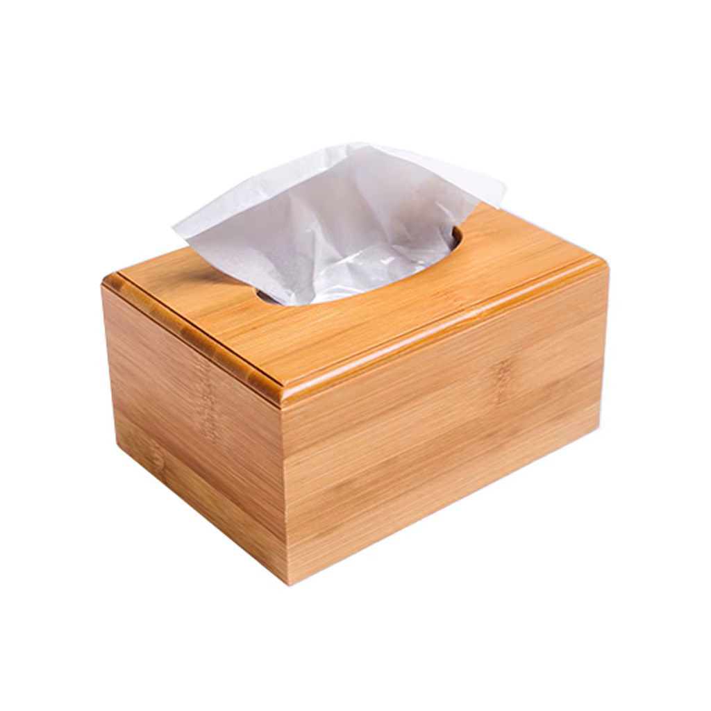 Boîte à mouchoirs en bambou