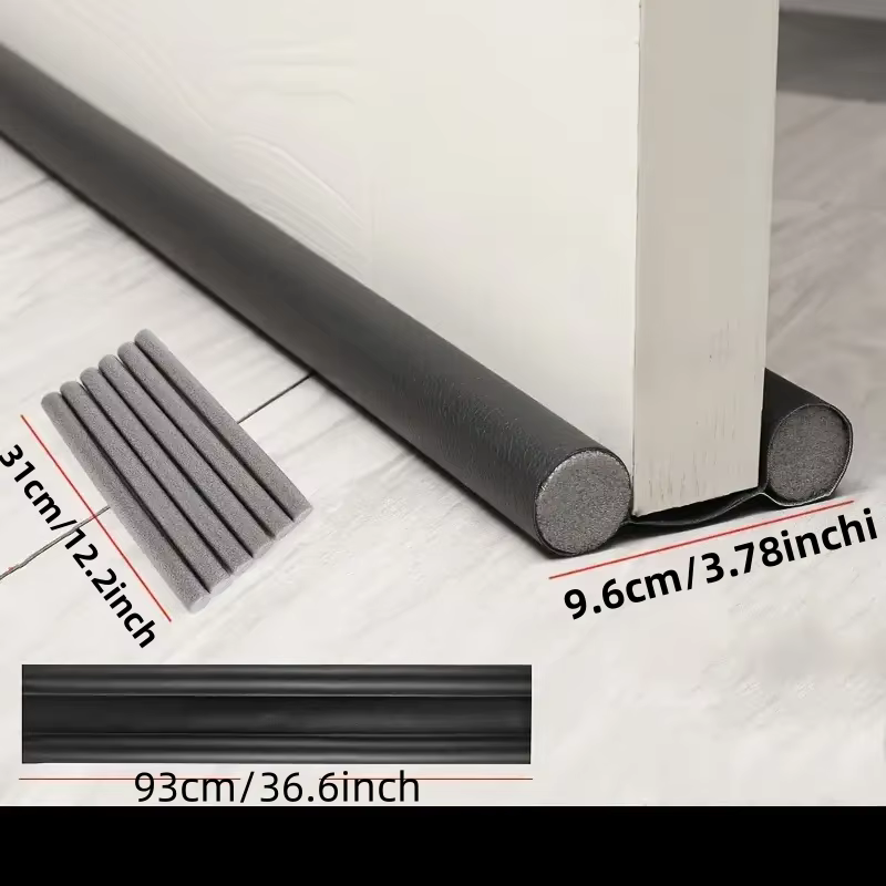 1 bande de porte coupe-vent : éloignez la poussière, les insectes et l'air froid - Isoler et insonorisant votre maison!