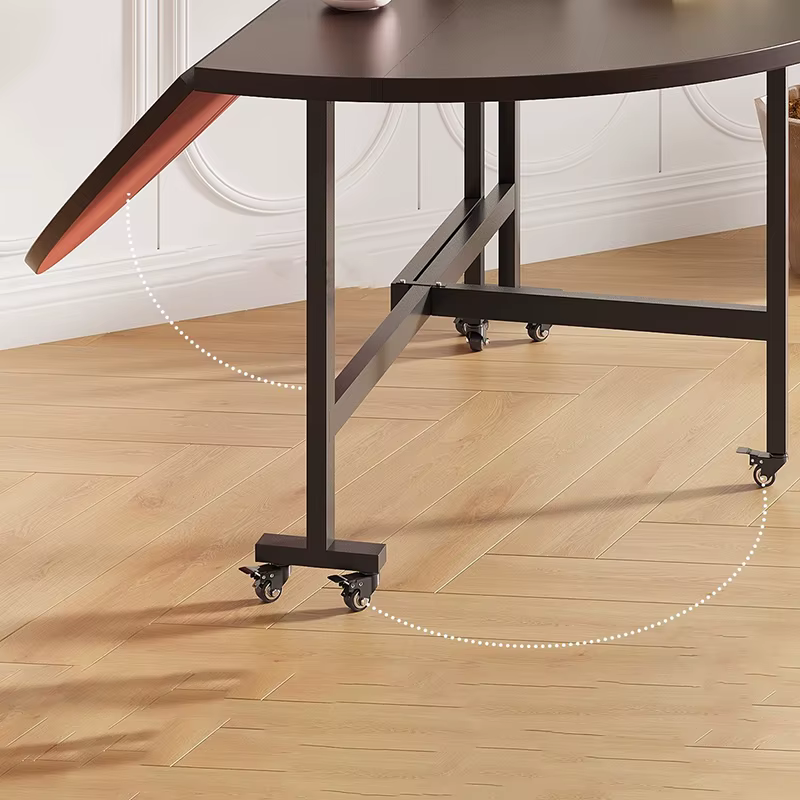 Table à manger ronde avec plateau tournant, 100/120cm, pour la maison, le salon, Portable, pliable et de rangement, pour la cuisine et le Restaurant