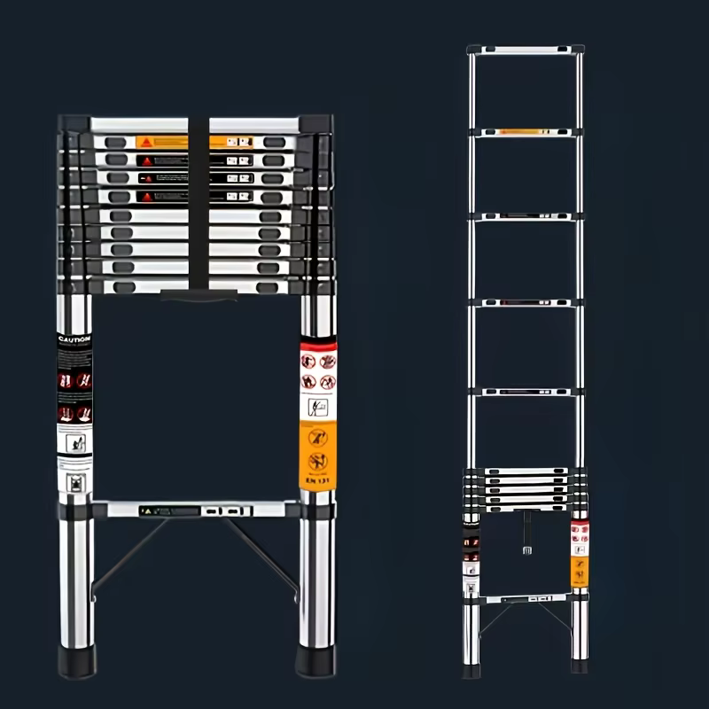 Échelle droite télescopique de levage en acier inoxydable