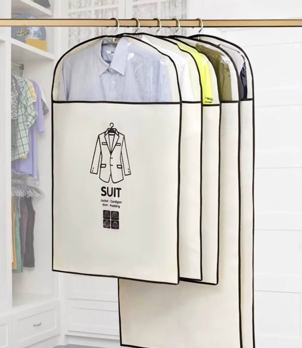 Housse de rangement suspendue avec fermeture éclair pour vêtements