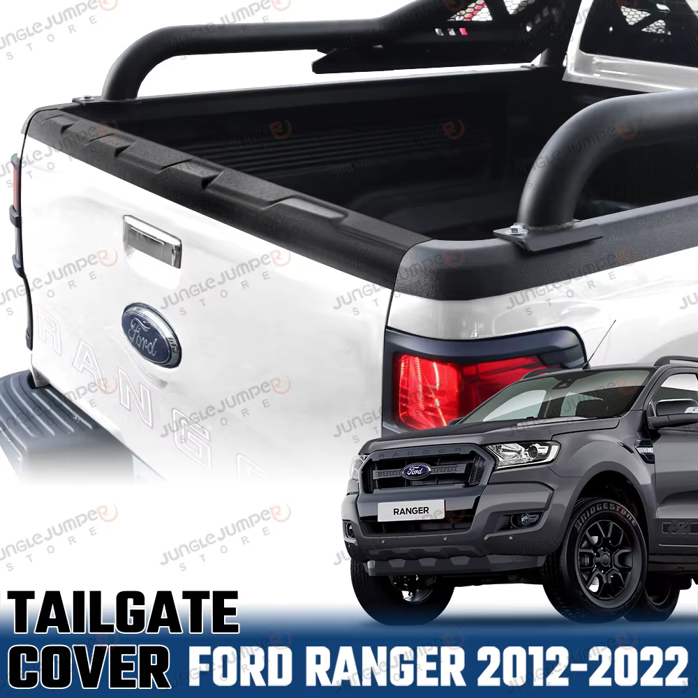 Couvercle de hayon, garniture de protection arrière pour Ford Ranger 2012 – 2022 T6 T7 T8 Wildtrak Limited XL XLT