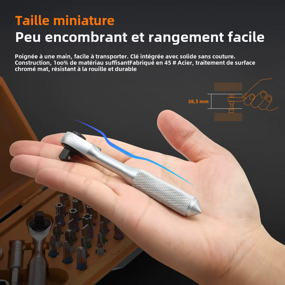 Tournevis à cliquet 42 en 1