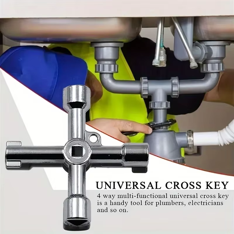 Clé transversale universelle multifonctionnelle à 4 voies