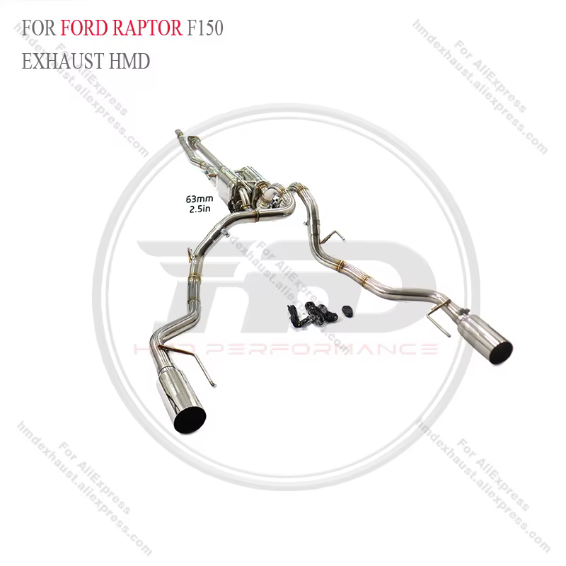 Système d'échappement Catback pour Ford Raptor F150 3.5T avec soupape électronique