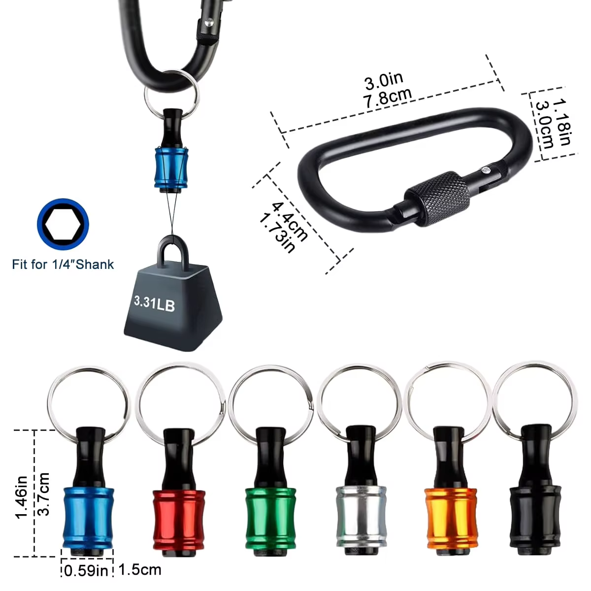 Porte-embout de convertisseur rapide 6 pièces