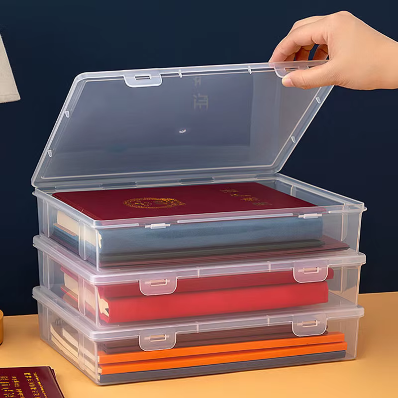 Boîte de rangement en plastique pour fournitures