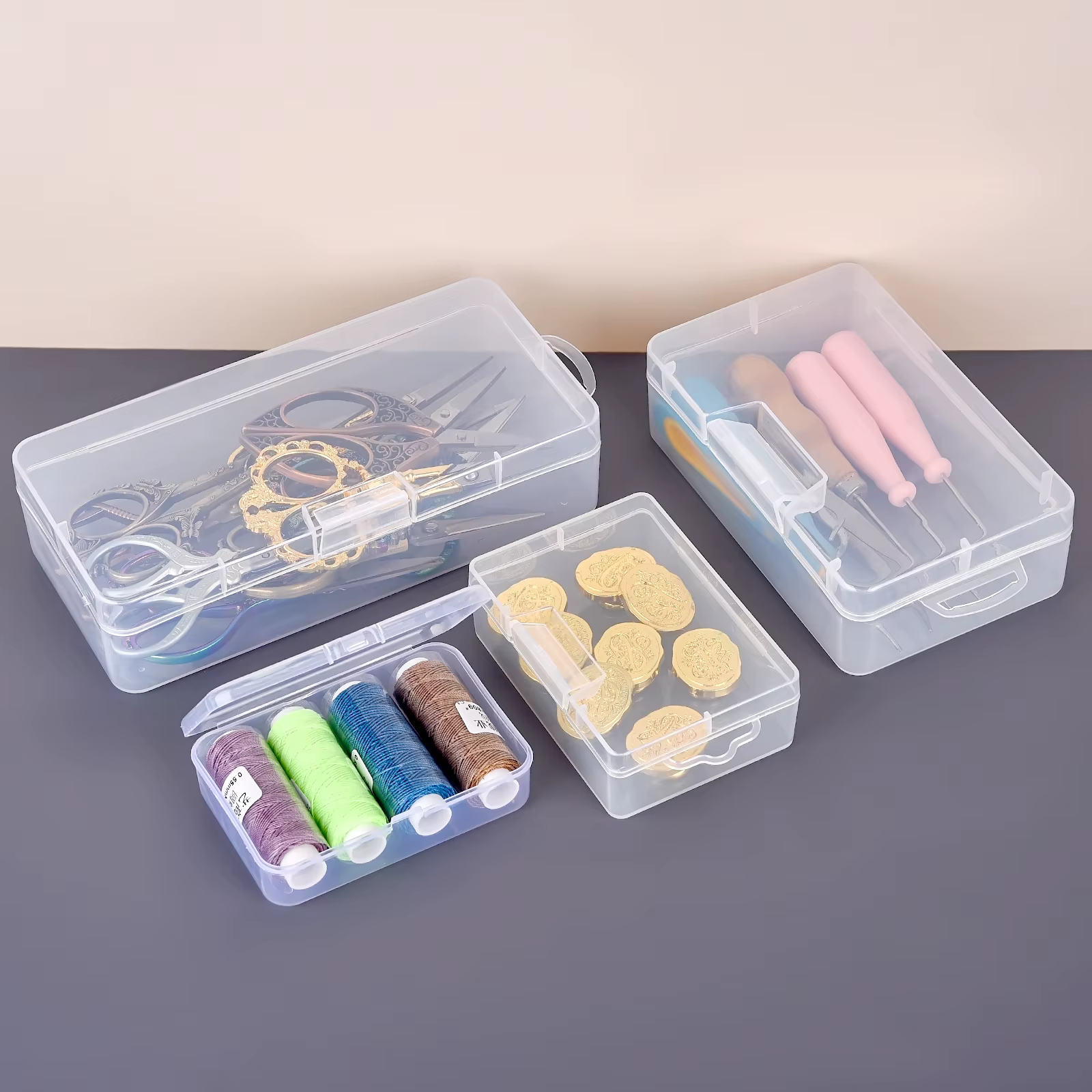 Petite Boîte de Rangement Rectangulaire en Plastique Polypropylène PP