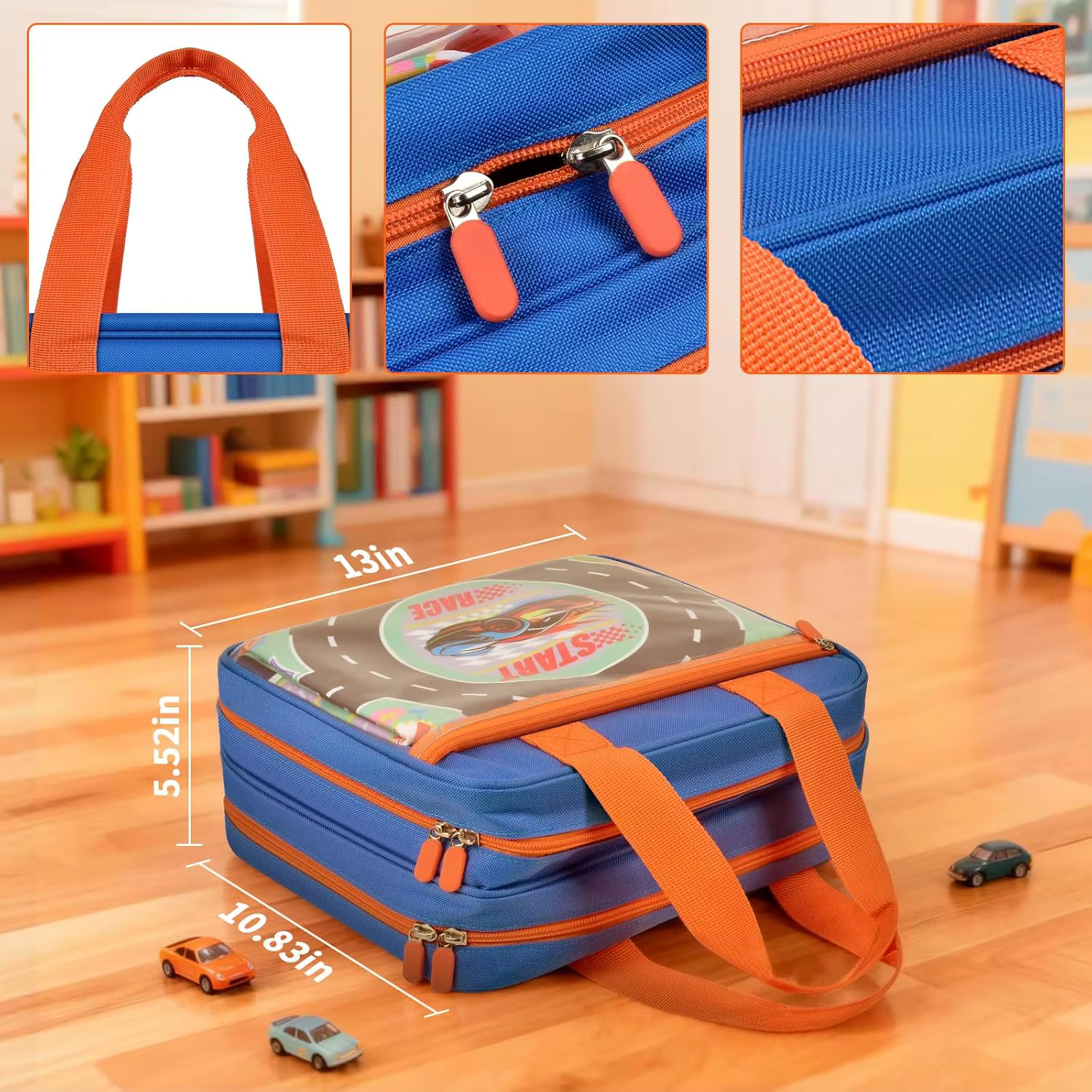 Mallette de rangement pour voiture jouet Compatible avec Hot Wheels pour boîte d'allumettes pour LEGO pour AZEN pour JOYIN pour travaux de baignoire, organisateur de voiture jouet Ho