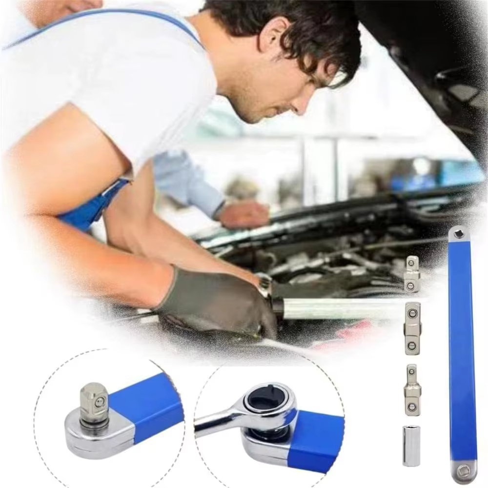 Clé à cliquet d'extension polyvalente avec clé
