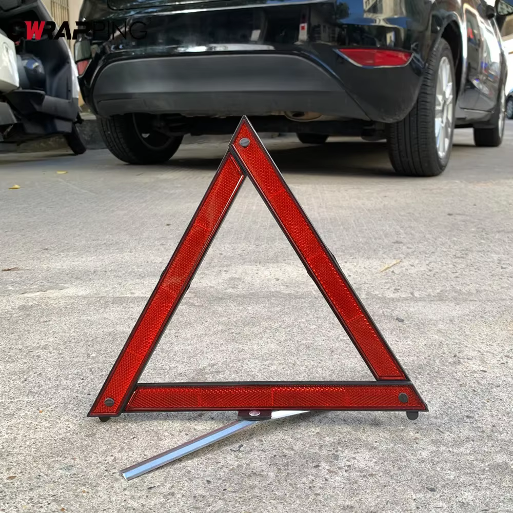 Triangle de voiture trépied d'avertissement réfléchissant pliable