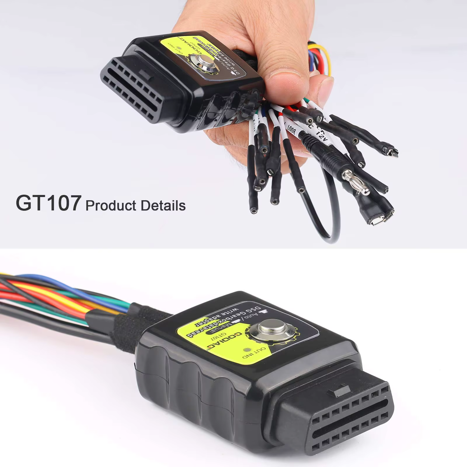 Adaptateur de boîte de vitesses GODIAG GT107 DSG avec GT105 II IMMO Prog AD pour DQ250