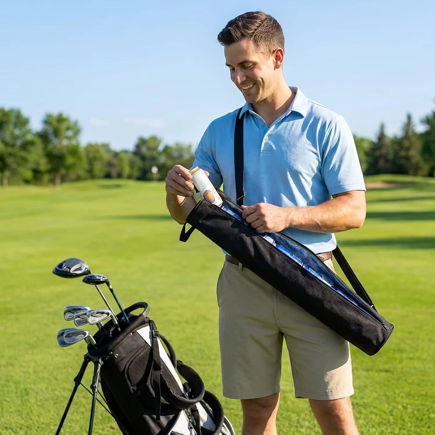 Ensemble de refroidisseur de bière pour le golf