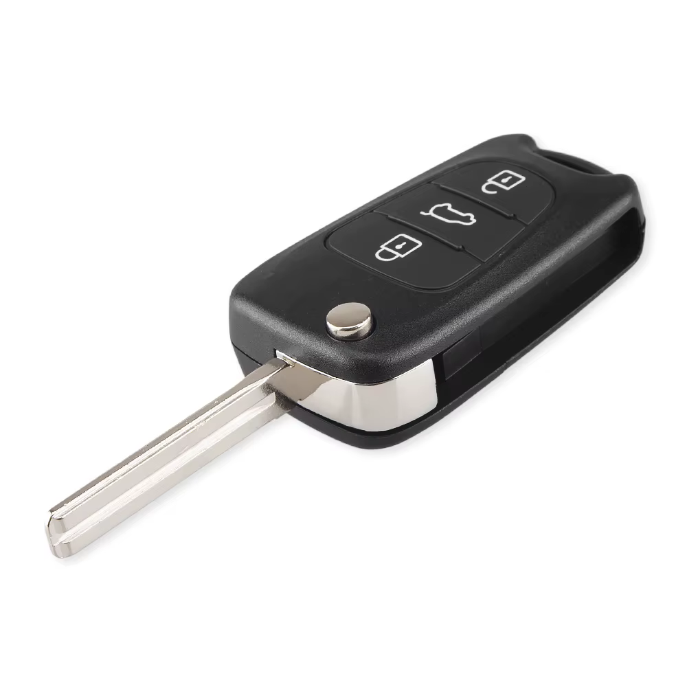 KEYYOU coque de clé à distance pour Hyundai I20 I30 IX35 I35 Accent Kia Picanto Sportage K5 3 boutons étui de clé à distance pliable