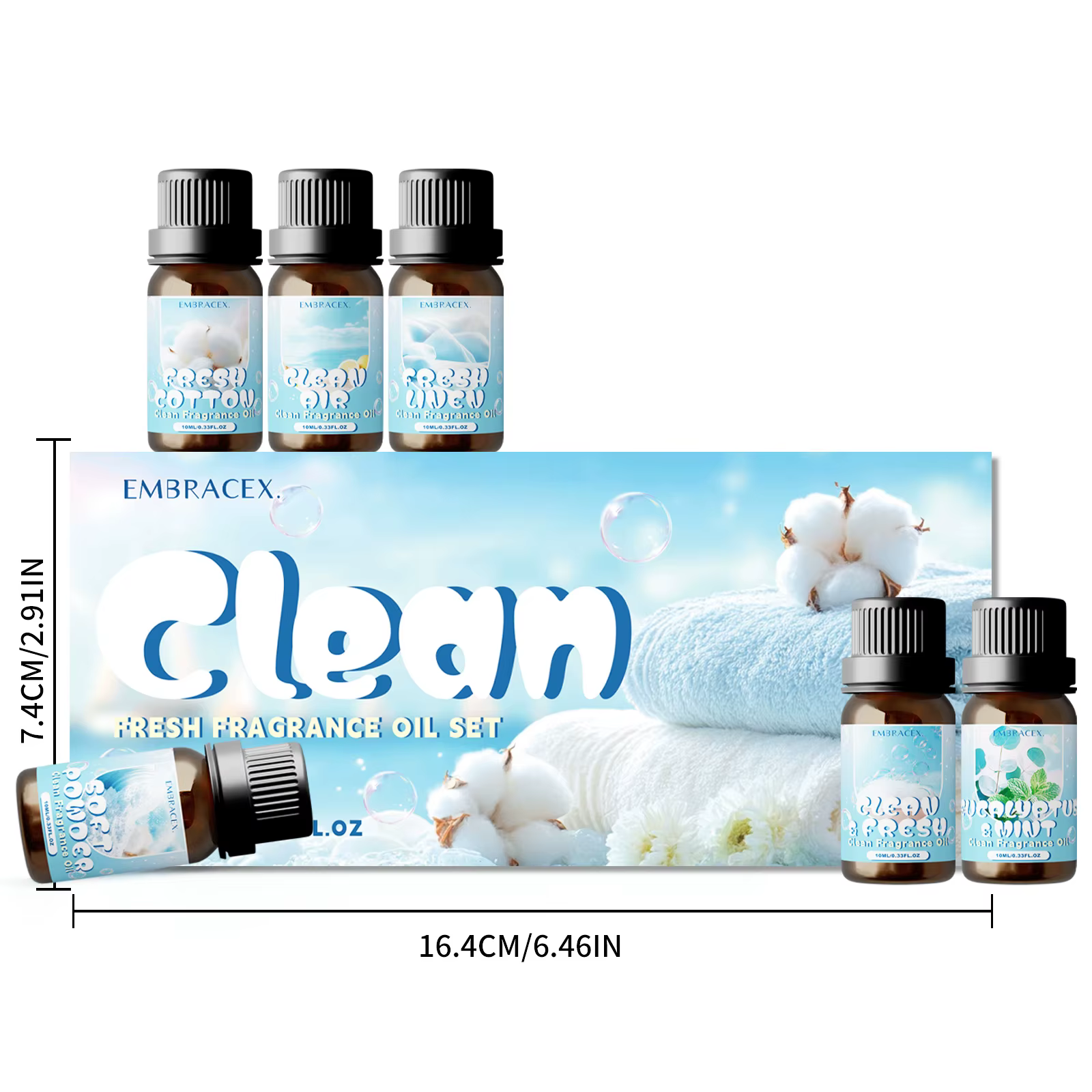 Coffret cadeau d'huiles essentielles, 6 pièces/1 pièce, huile parfumée fraîche, pour la fabrication de bougies, cadeau pour les amis
