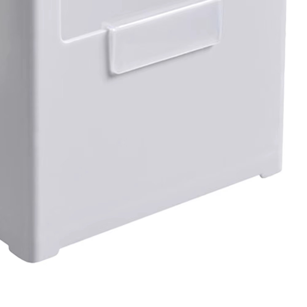 Boîte de rangement en plastique à ouverture frontale