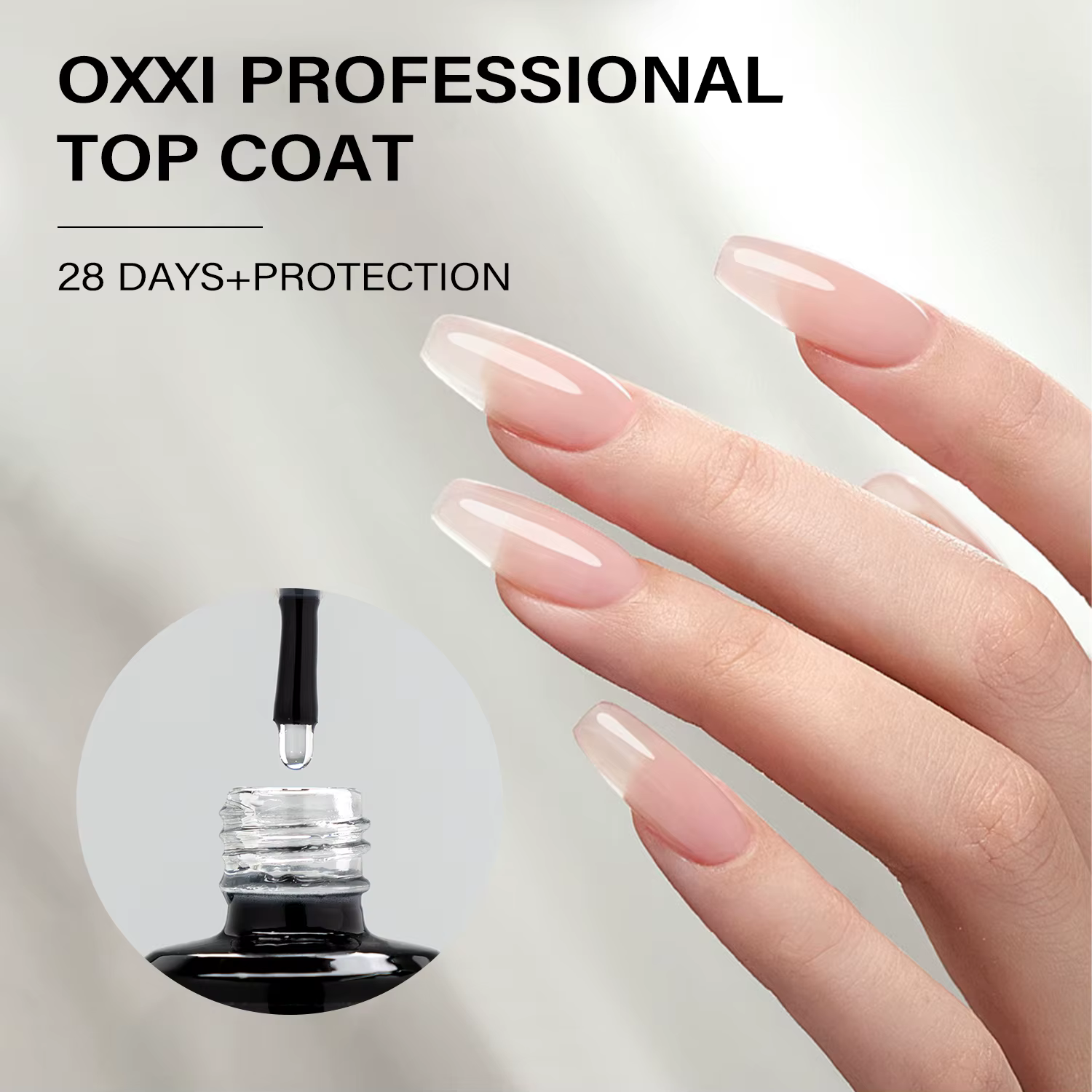 OXXI 30ml vernis Gel de Base en caoutchouc épais haute brillance sans lingette couche de finition
