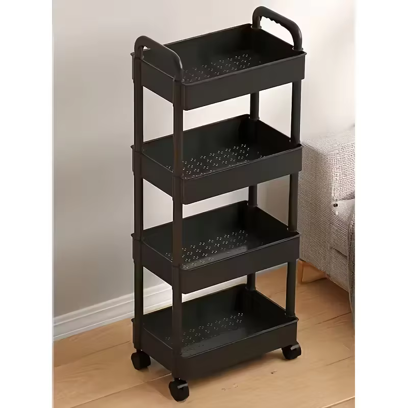 Étagère de rangement mobile pour véhicule à roulettes robuste à 2-5 niveaux