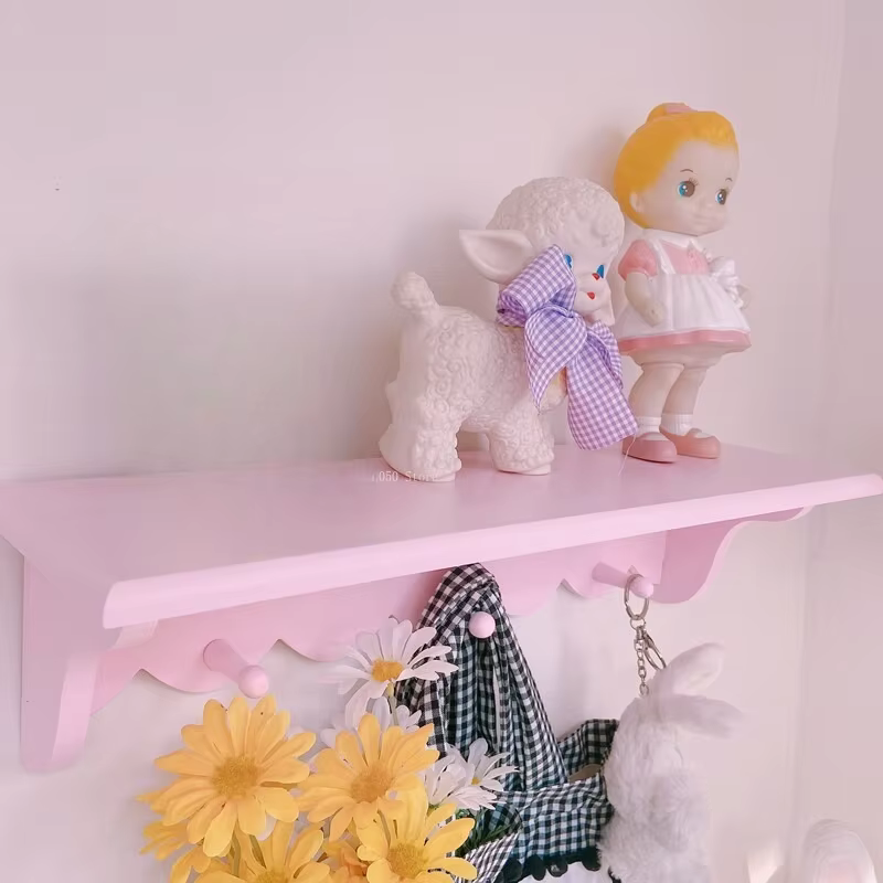 Étagère murale en bois pour chambre et salon, décoration murale, rangement auxiliaire pour petits objets, vêtements et chapeaux