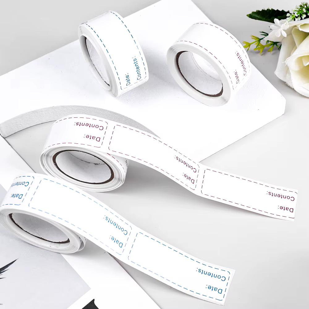 Étiquette Autocollante Vierge avec Date AMPABLE