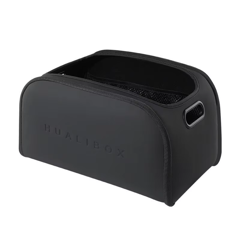 Boîte de rangement multifonctionnelle de luxe en cuir pour voiture