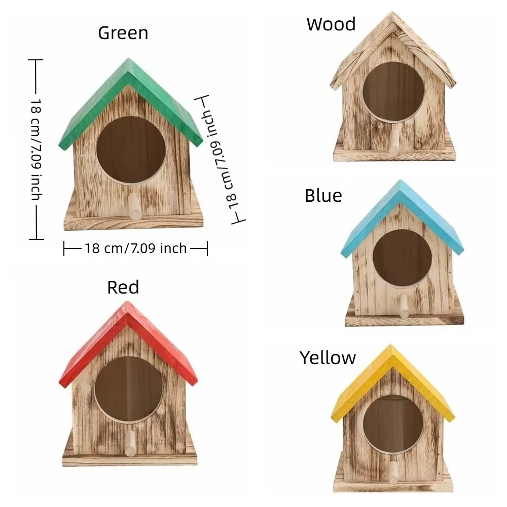 Nichoir pour oiseaux en bois imperméable