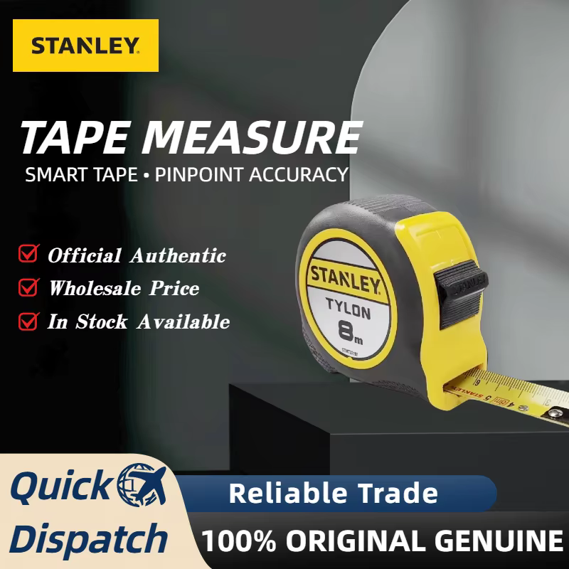 100% Original STANLEY ruban à mesurer en acier rétractable outil de mesure de précision avec épaissi étanche 3/5/8m de haut