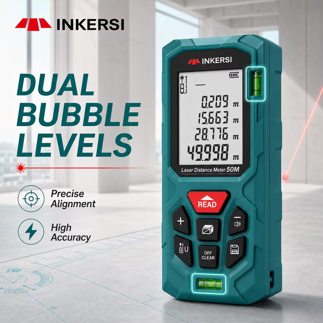 Télémètre laser INKERSI jusqu'à 120 m