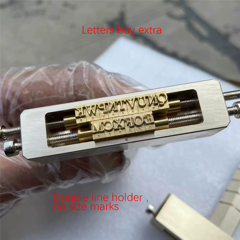 RCIDOS – porte-lettres en laiton de 5CM, fixation de lettres flexibles pour tampon à marteau à main, adapté aux lettres Movego