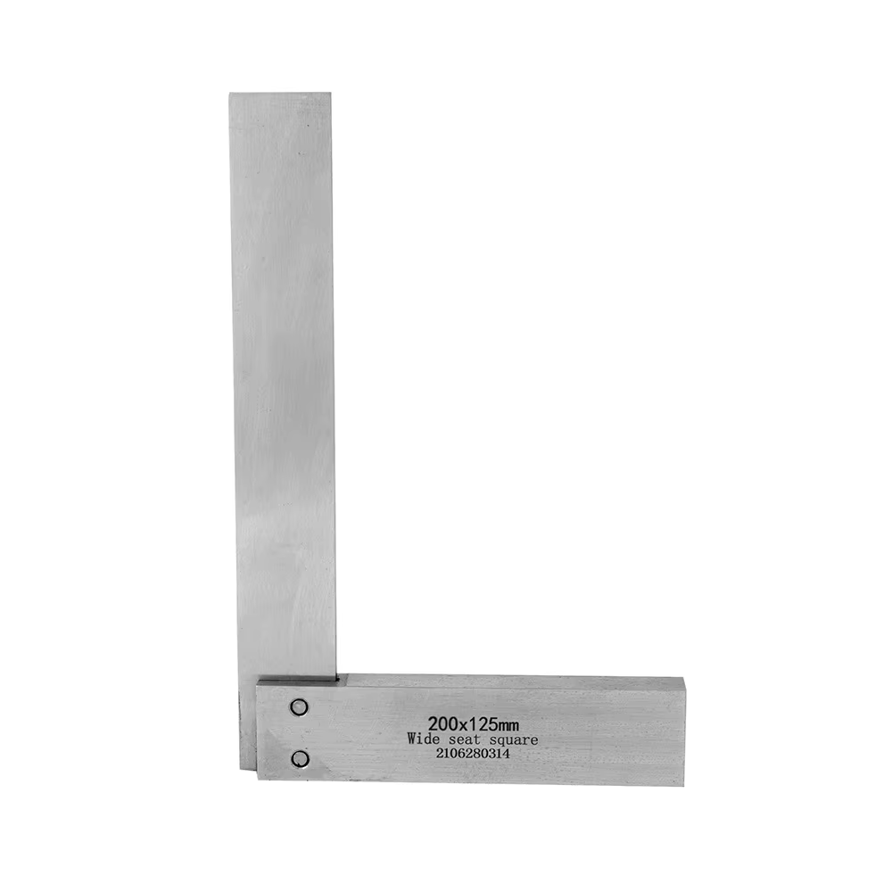 Règle d'angle en forme de L en acier au carbone de haute précision - 90 ° Outil de mesure à angle droit pour le travail